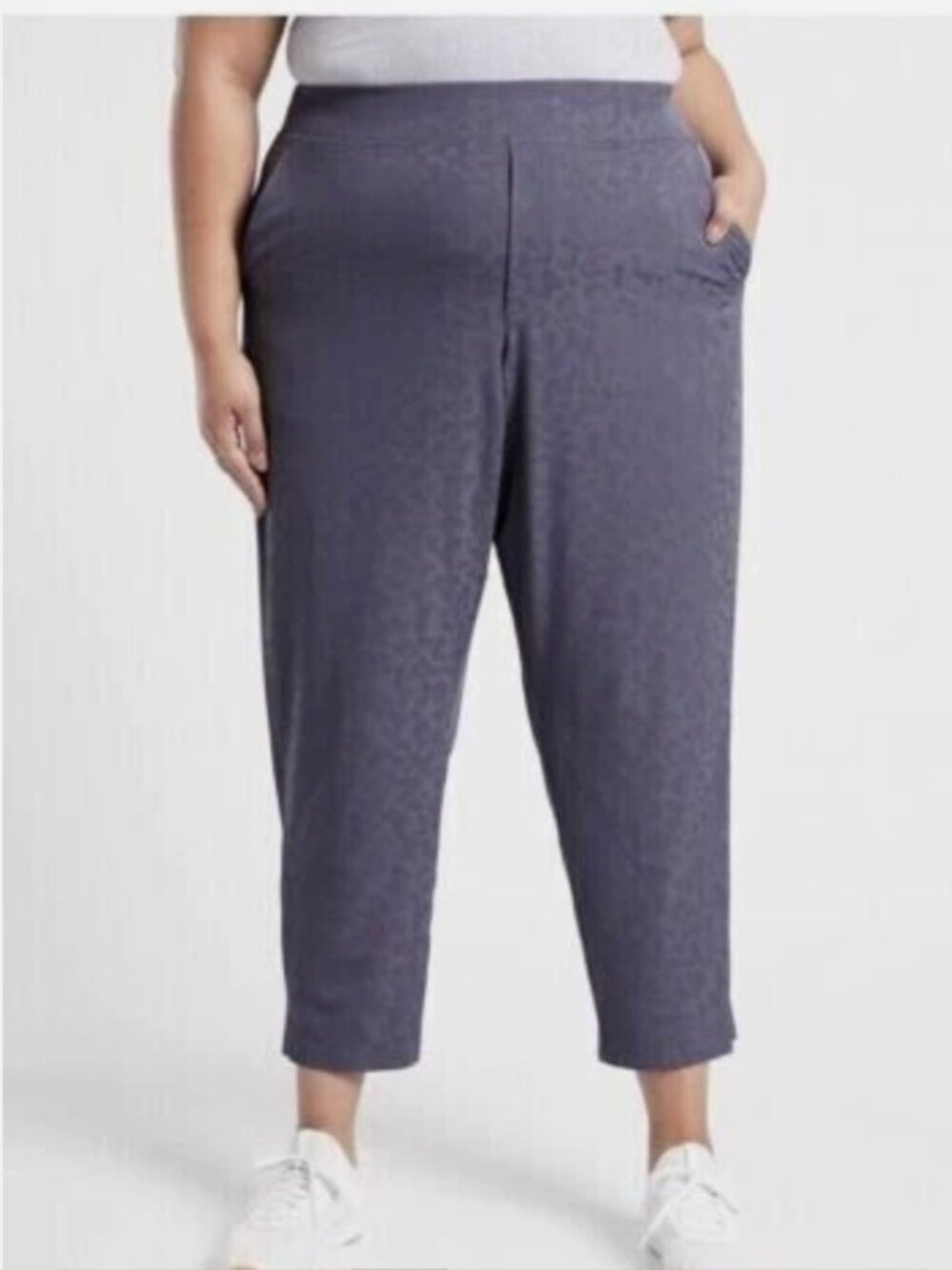 Athleta Brooklyn Textured Ankle Pant-Medieval Violet Size 14